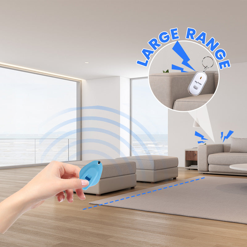 Pipe sound-activated sensor-key finder with key ring