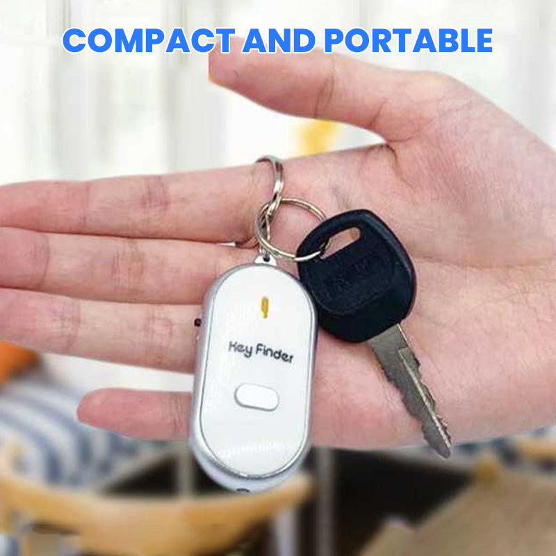 Pipe sound-activated sensor-key finder with key ring