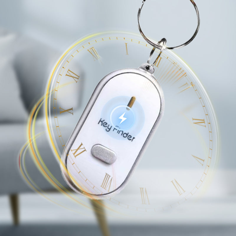 Pipe sound-activated sensor-key finder with key ring