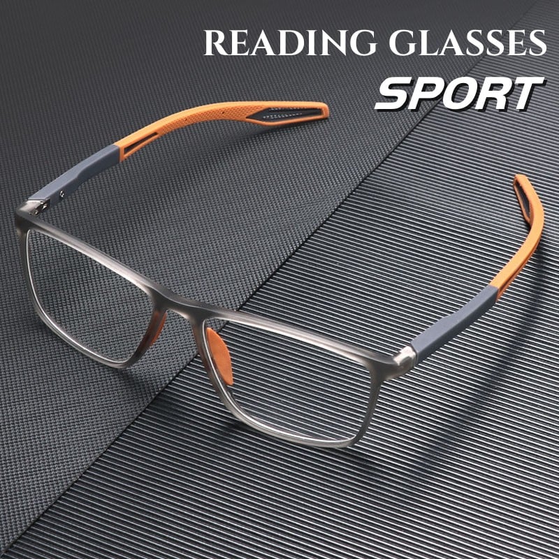 Sports glasses for men with ultra-light lenses against blue light and presbyopia