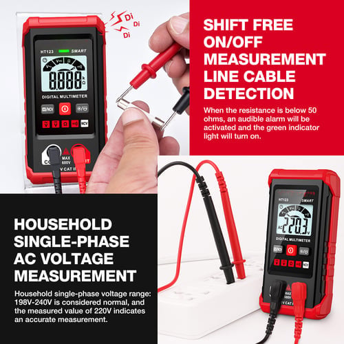 Fully automated intelligent digital multimeter with anti-burning