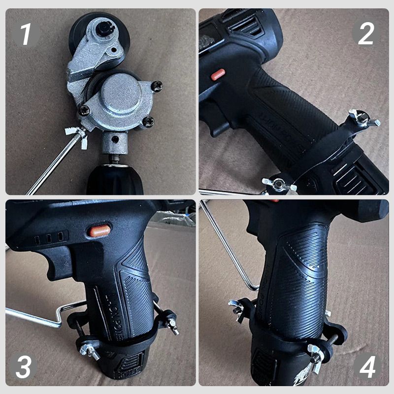 Electric drill for cutting metal sheets