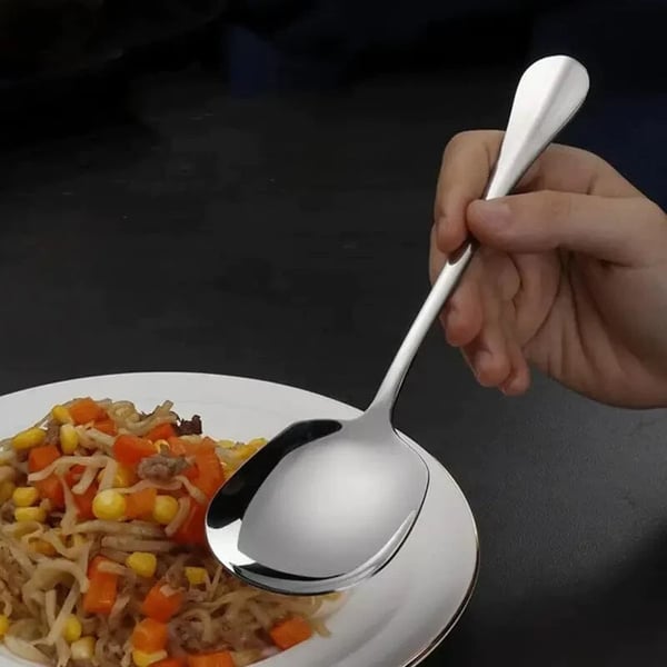 Square spoon in stainless steel