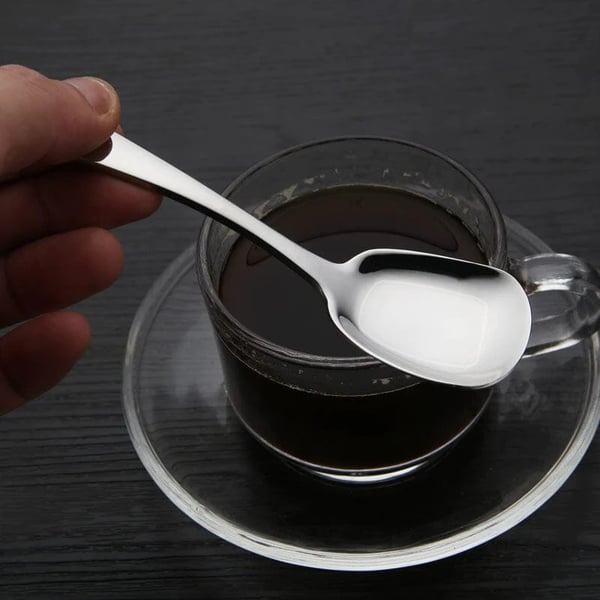 Square spoon in stainless steel