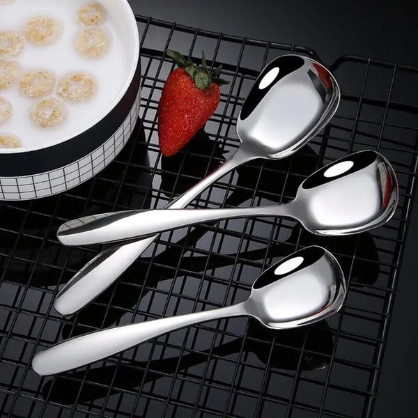 Square spoon in stainless steel