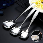 Square spoon in stainless steel