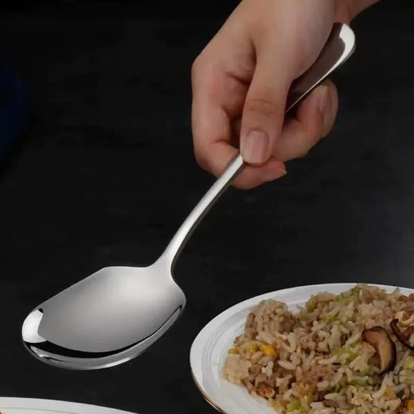 Square spoon in stainless steel