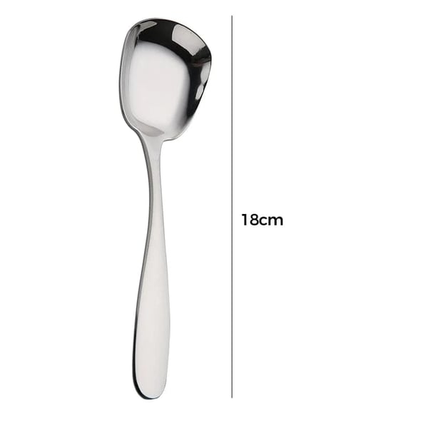 Square spoon in stainless steel