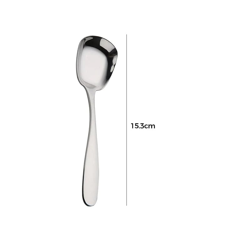 Square spoon in stainless steel