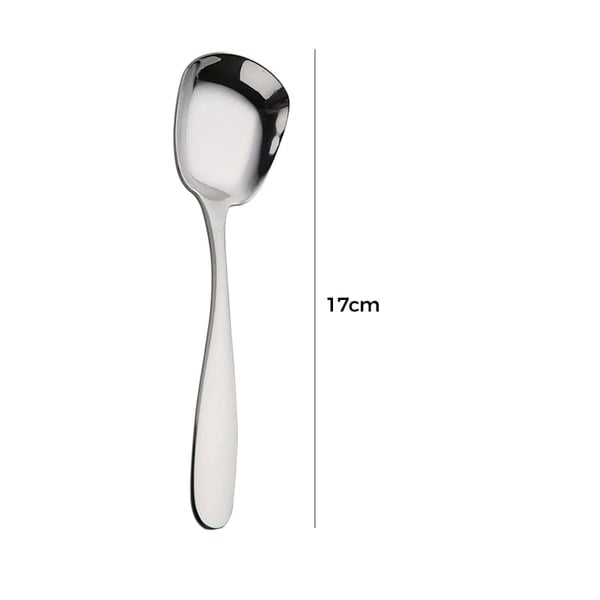Square spoon in stainless steel