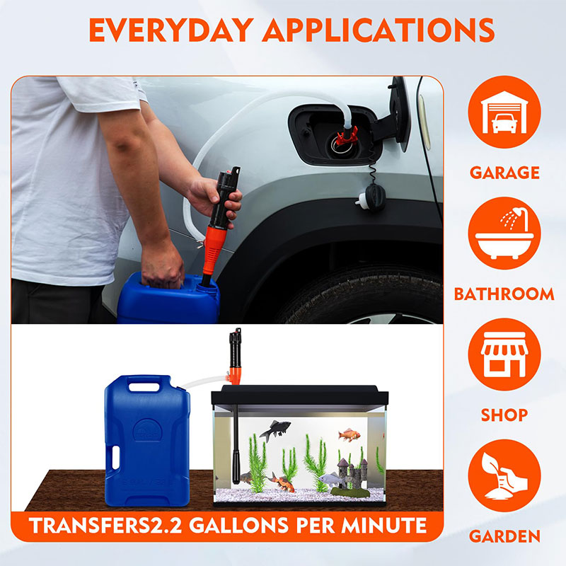 Portable electric transfer pump for versatile use