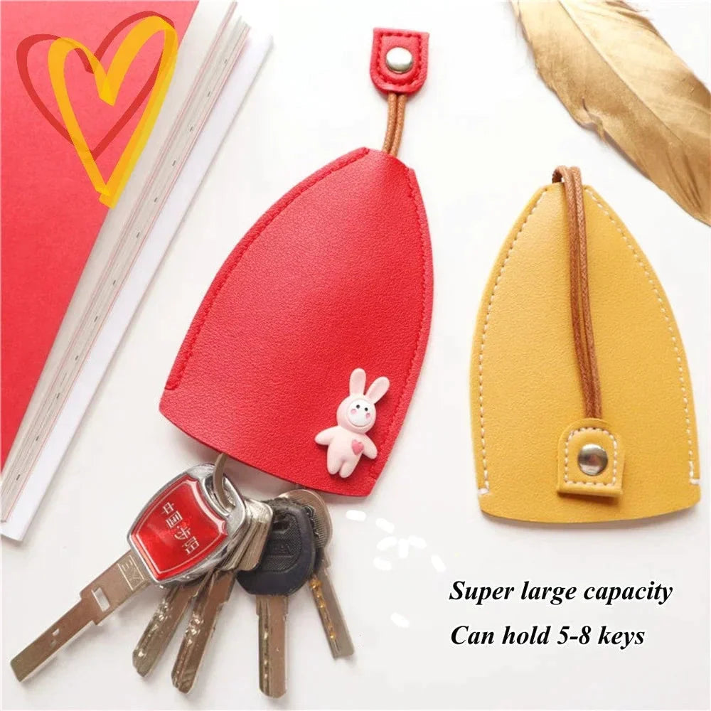 Creative retractable, cute car keychain case with large capacity