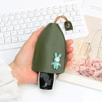Creative retractable, cute car keychain case with large capacity