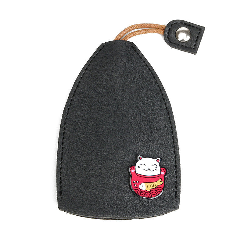 Creative retractable, cute car keychain case with large capacity