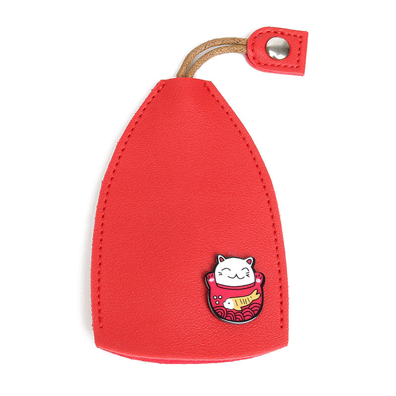 Creative retractable, cute car keychain case with large capacity
