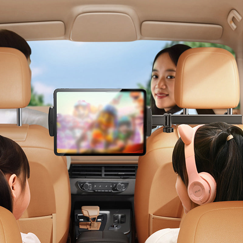Tablet holder for headrest in car