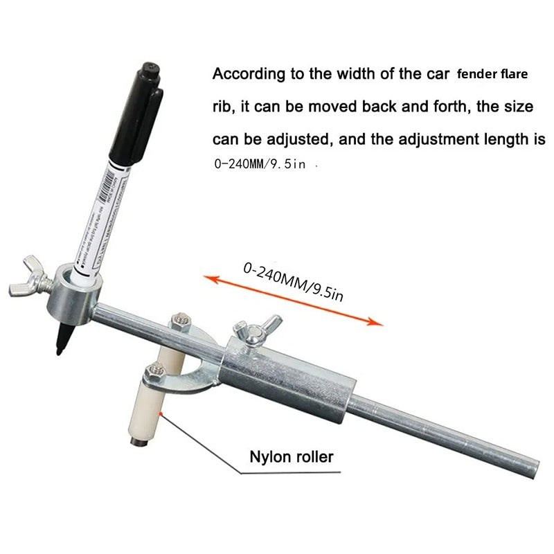 Tools for repairing dents in the car's fender extension