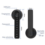 Fingerprint Smart door lock handle with Bluetooth APP control
