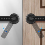 Fingerprint Smart door lock handle with Bluetooth APP control