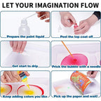Marbling of watercolor paint for art