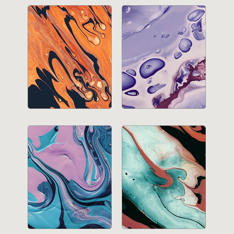 Marbling of watercolor paint for art