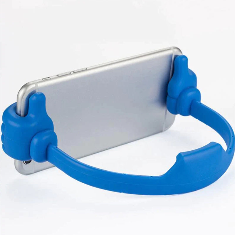 Thumbs up holder for mobile phone