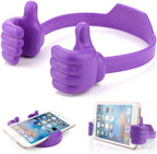 Thumbs up holder for mobile phone
