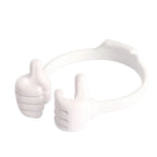 Thumbs up holder for mobile phone