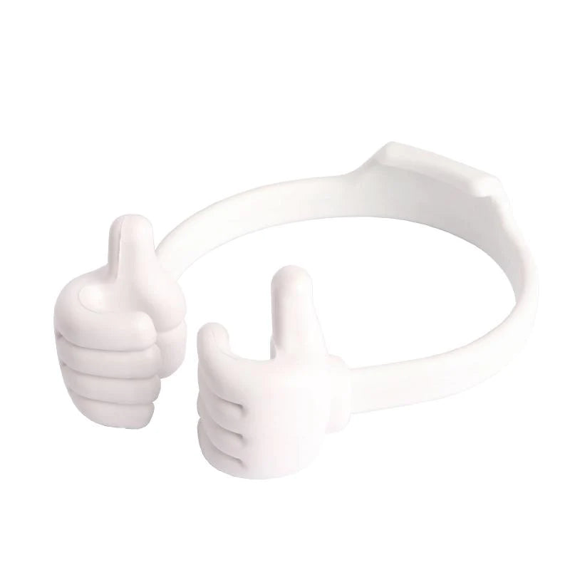 Thumbs up holder for mobile phone