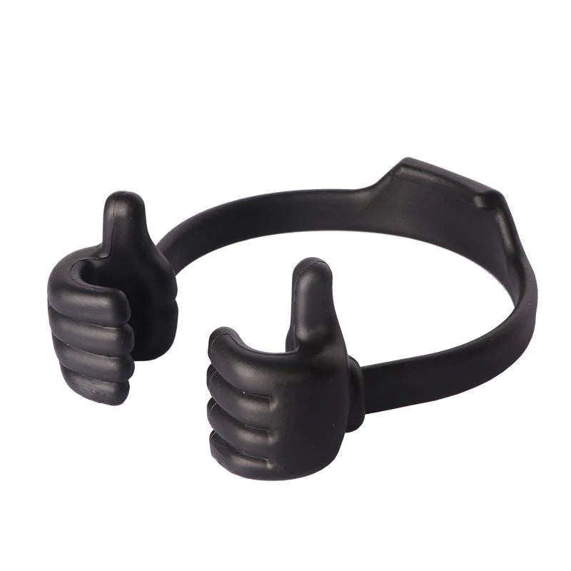 Thumbs up holder for mobile phone
