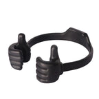 Thumbs up holder for mobile phone