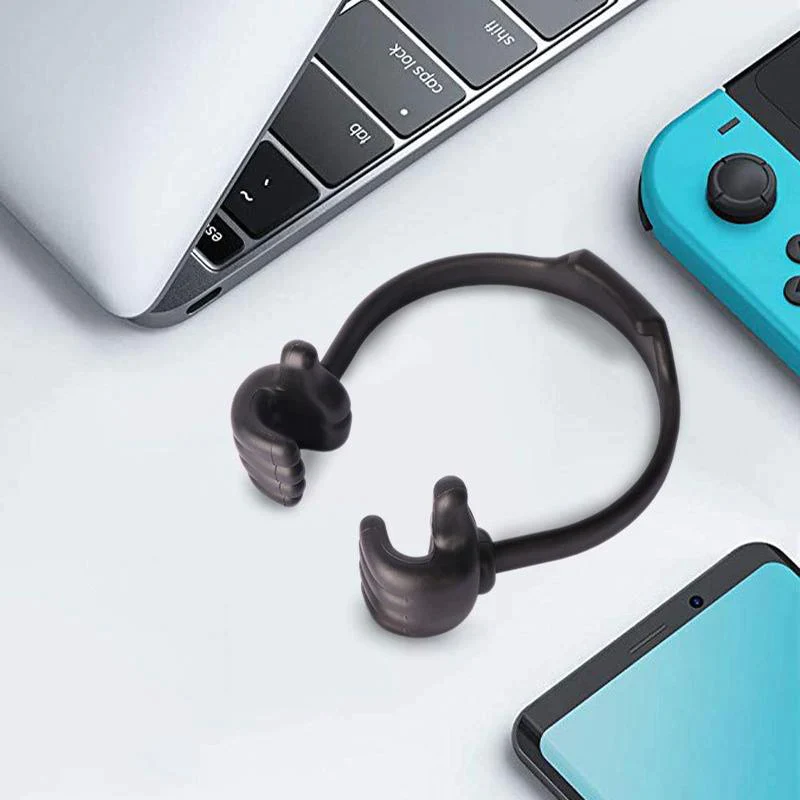Thumbs up holder for mobile phone