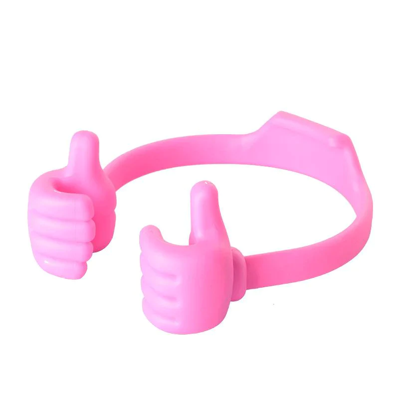 Thumbs up holder for mobile phone