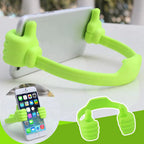 Thumbs up holder for mobile phone