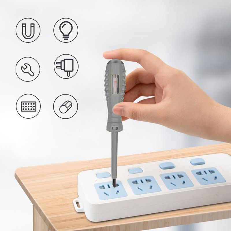 2-in-1 strong magnetic screwdriver with high torque Electricity detector