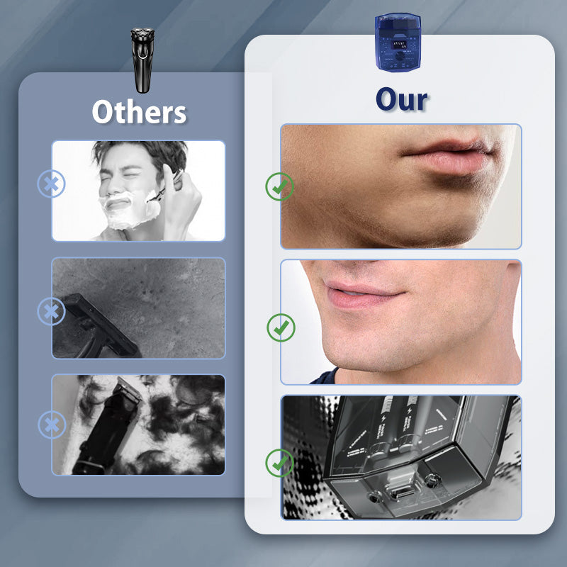Transparent Mini Electric Razor with Low Noise Level