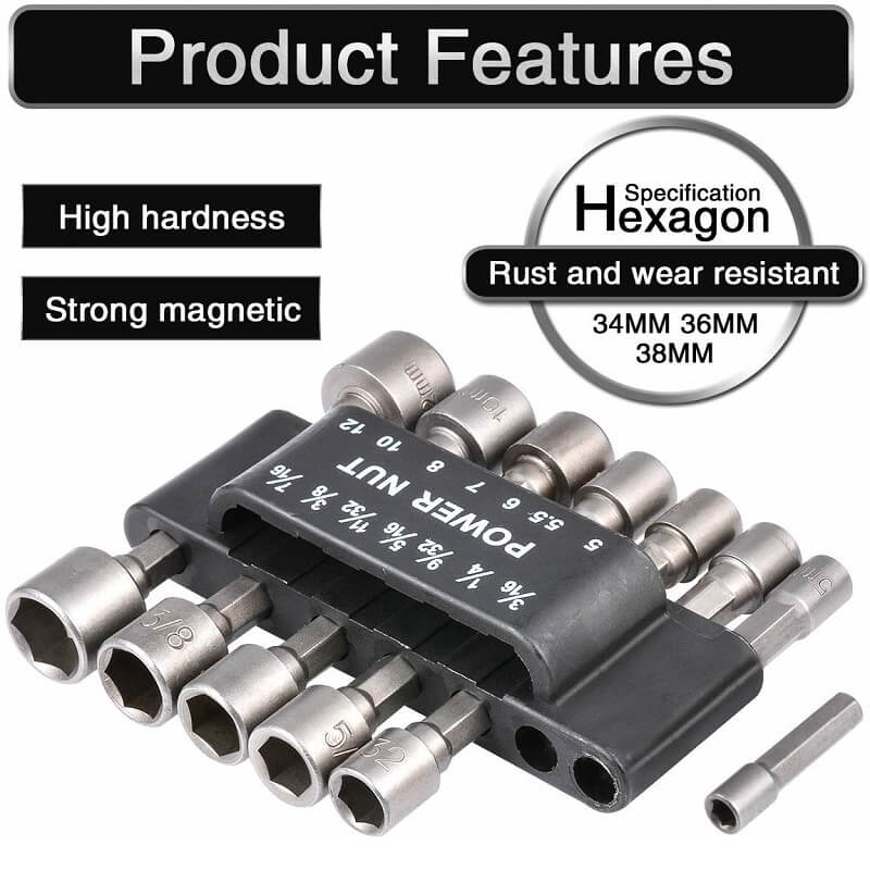 Power-driven socket wrench 14-piece set