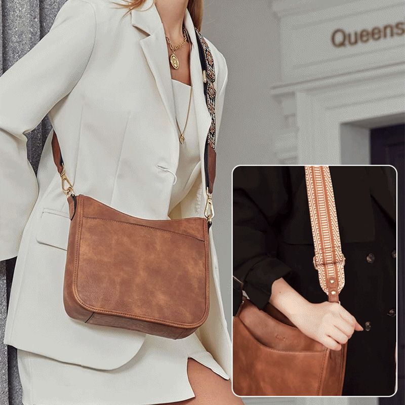 Versatile leather crossbody bag for women