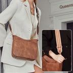 Versatile leather crossbody bag for women