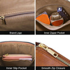 Versatile leather crossbody bag for women