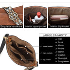 Versatile leather crossbody bag for women
