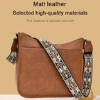 Versatile leather crossbody bag for women
