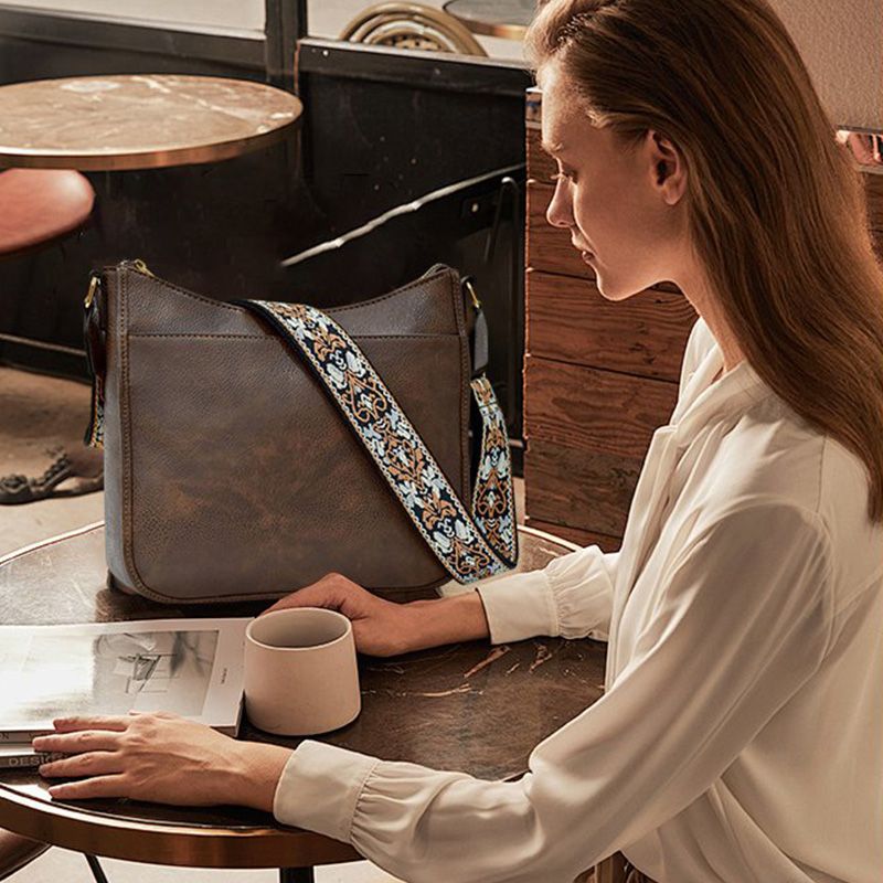 Versatile leather crossbody bag for women