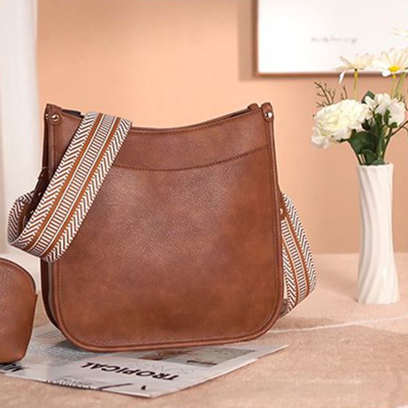 Versatile leather crossbody bag for women