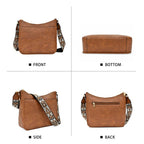 Versatile leather crossbody bag for women