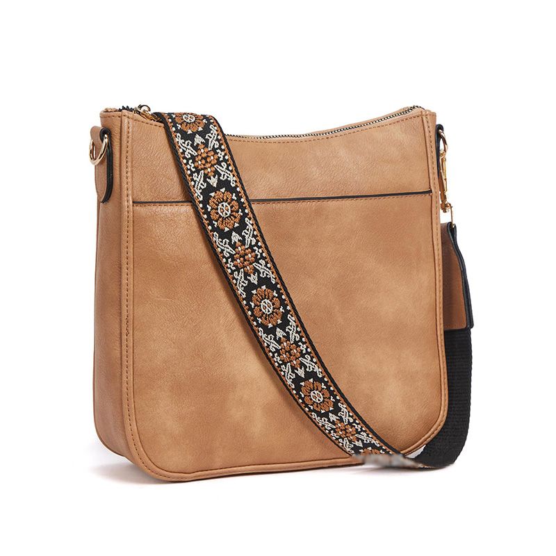 Versatile leather crossbody bag for women