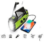 All-in-one solar-powered emergency radio