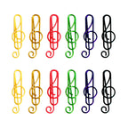 Multicolored musical clips in metal (100 pcs)