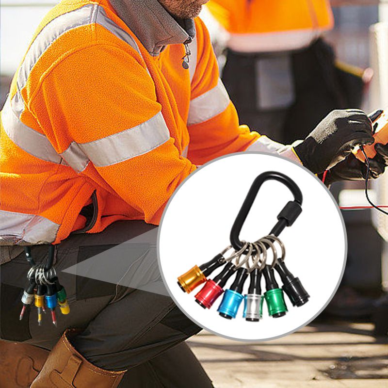 1/4" hex screwdriver bit holder key rings