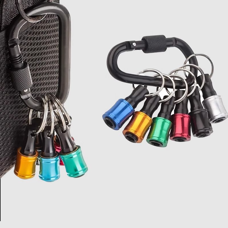 1/4" hex screwdriver bit holder key rings